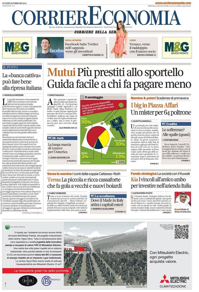 Corriere della Sera 17 Febbraio 2014