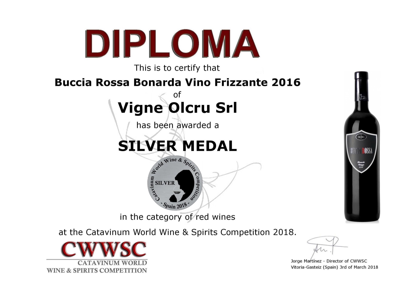 CWWSC 2018 Spagna – Buccia Rossa 2016